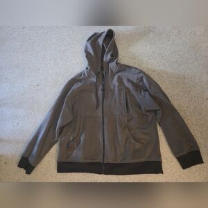 Wrangler Men's Gray and Black Hooded Jacket